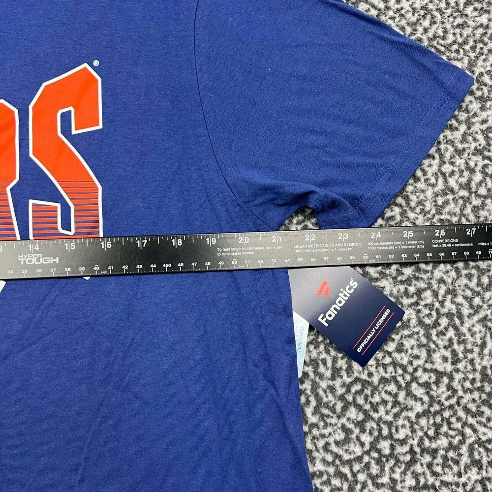 Edmonton Oilers Shirt Men Large‎ Blue Fanatics Short Sleeve Crew Neck New L